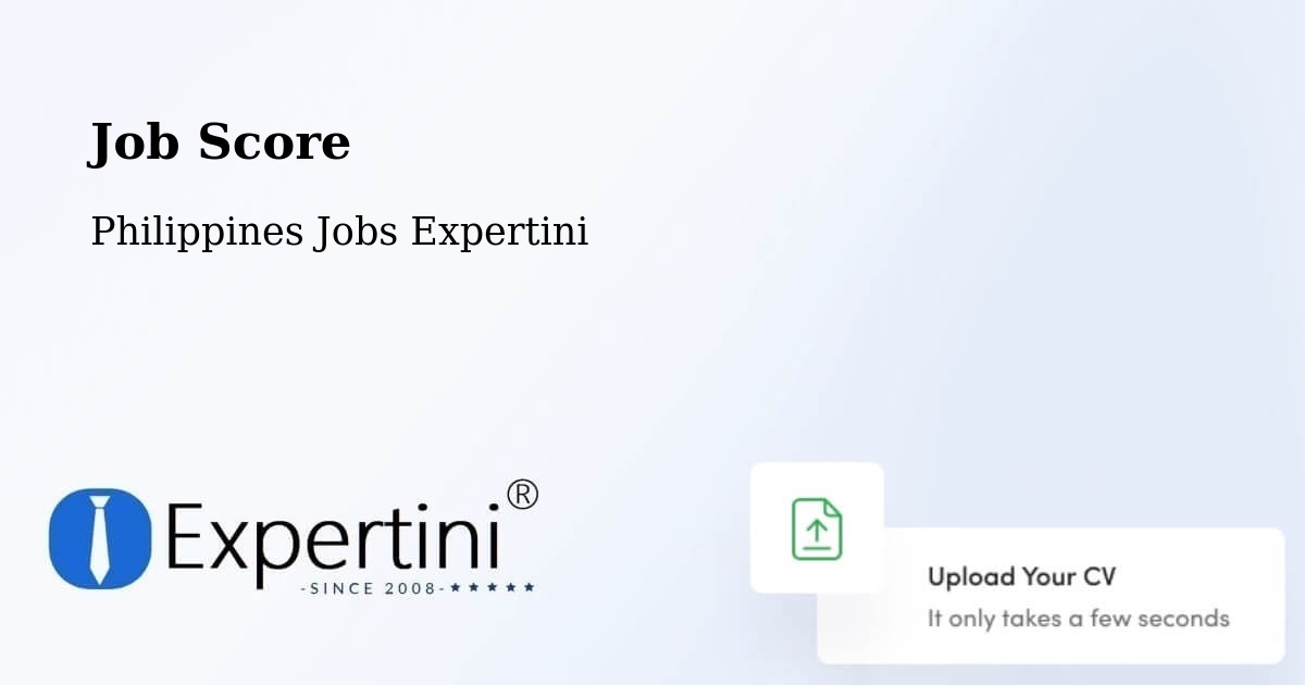Job Score & Job Description Score Tool – Indang - Philippines Jobs Expertini