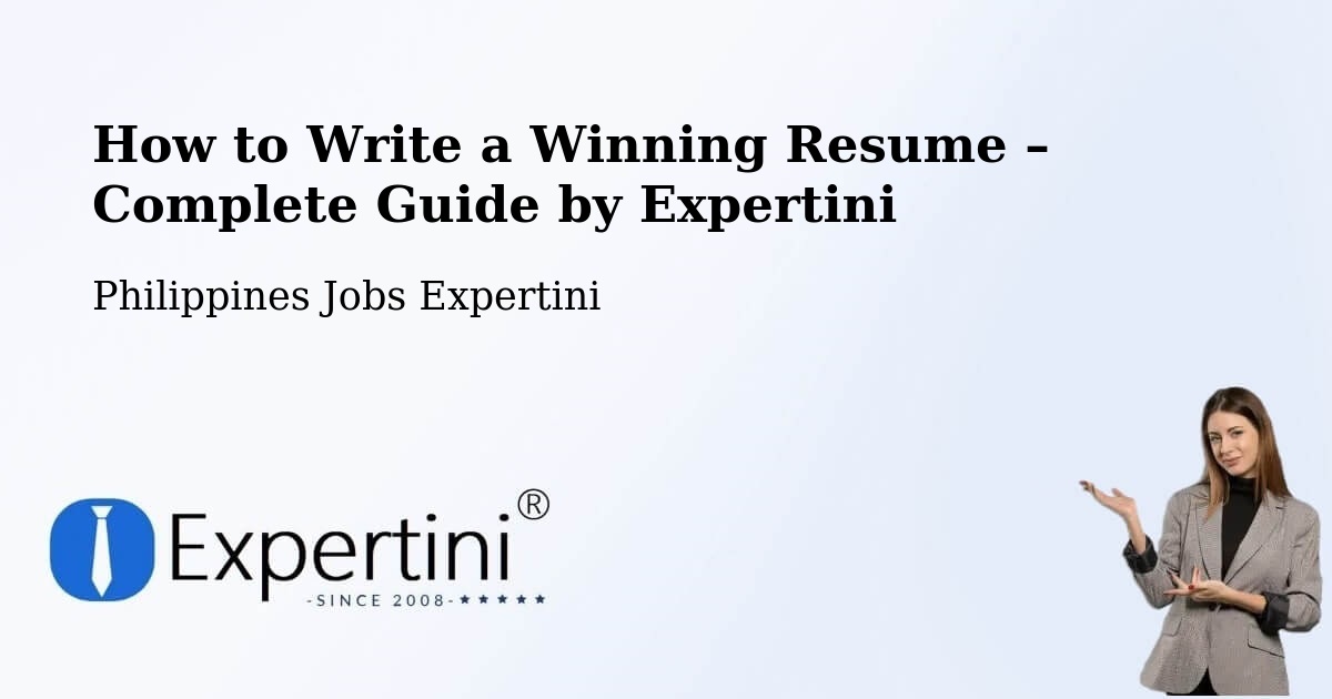 Resume Writing Guide for Job Seekers – Indang - Indang, Philippines Jobs Expertini